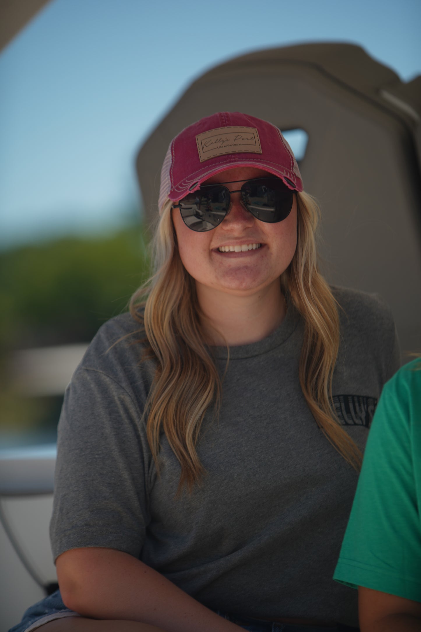Patch Distressed Ruby Hat